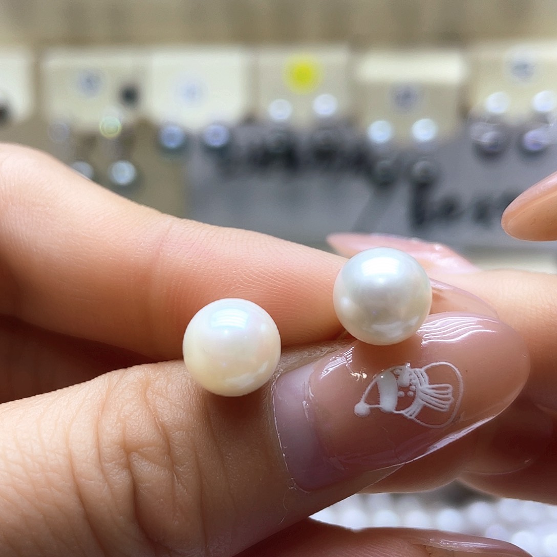 海水珍珠耳饰18K金镶嵌