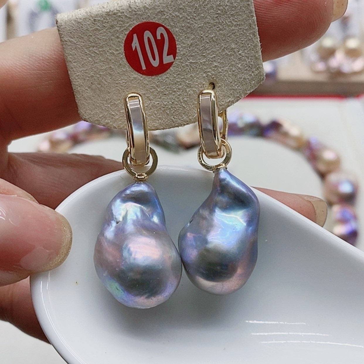 【闪购商品】淡水珍珠耳饰银S925镶嵌