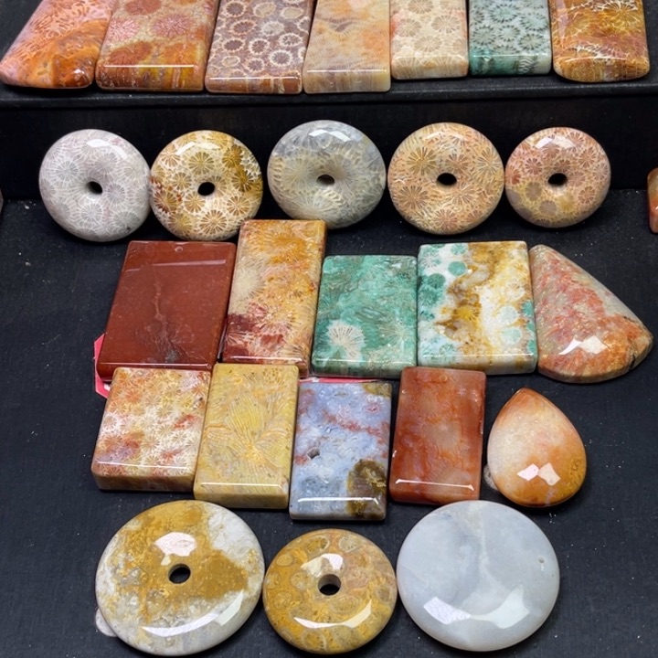 未镶嵌吊坠硅化珊瑚（珊瑚玉）