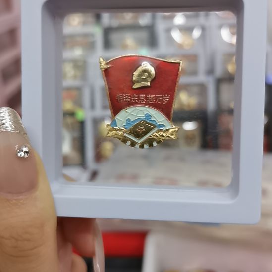 其他普通金属红色收藏纪念章1个