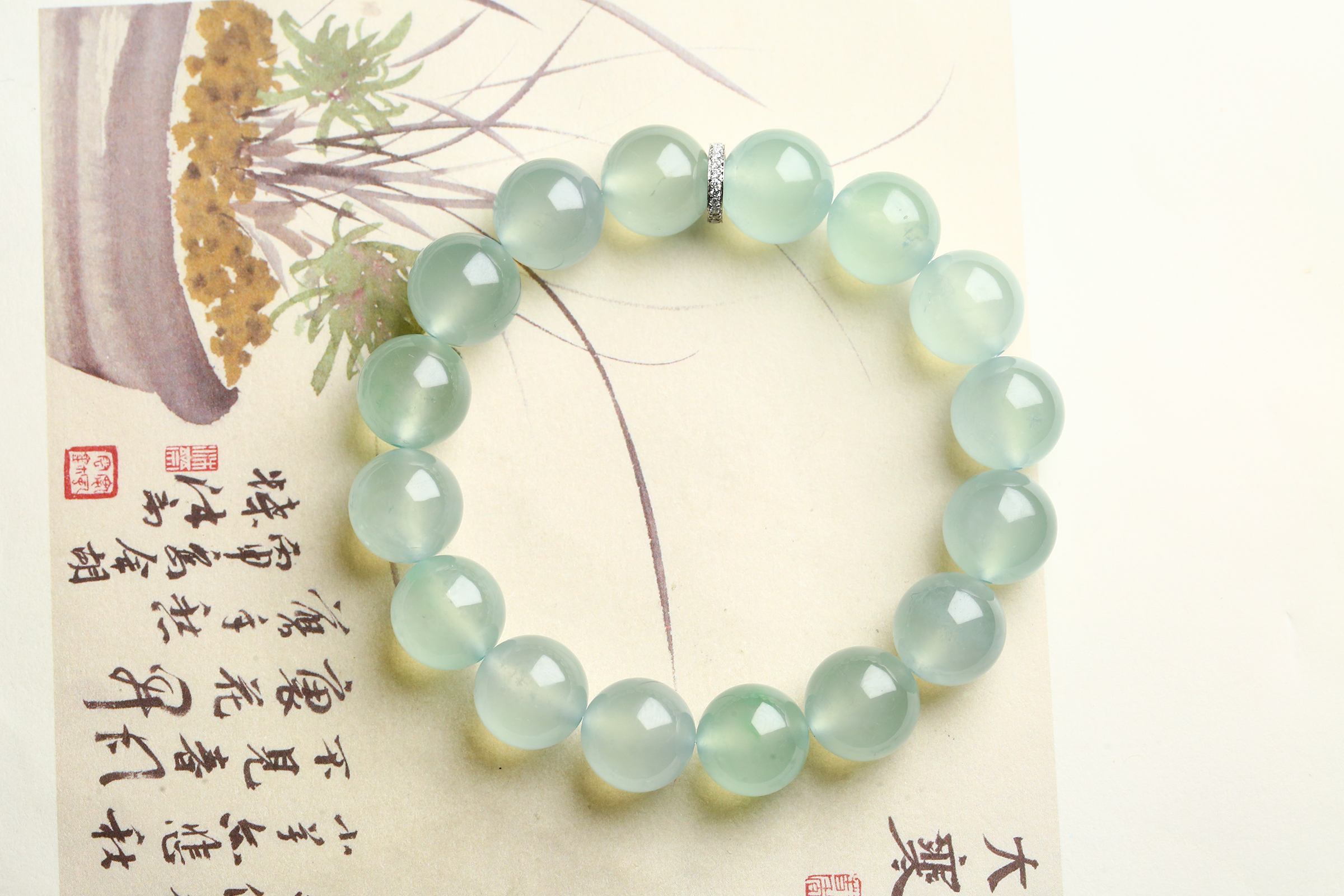 天然翡翠珠串挂饰