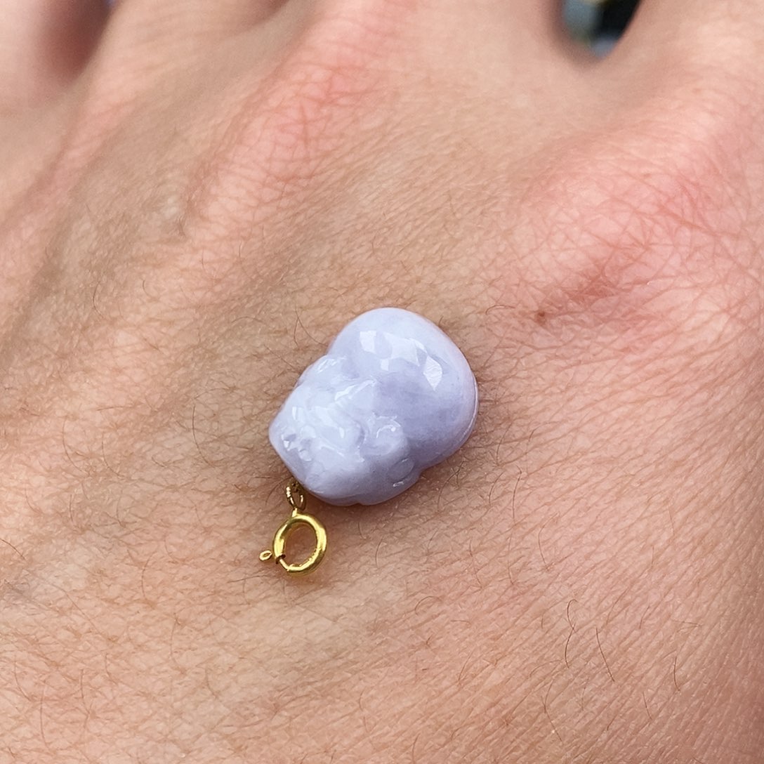 翡翠颈饰18K金镶嵌貔貅