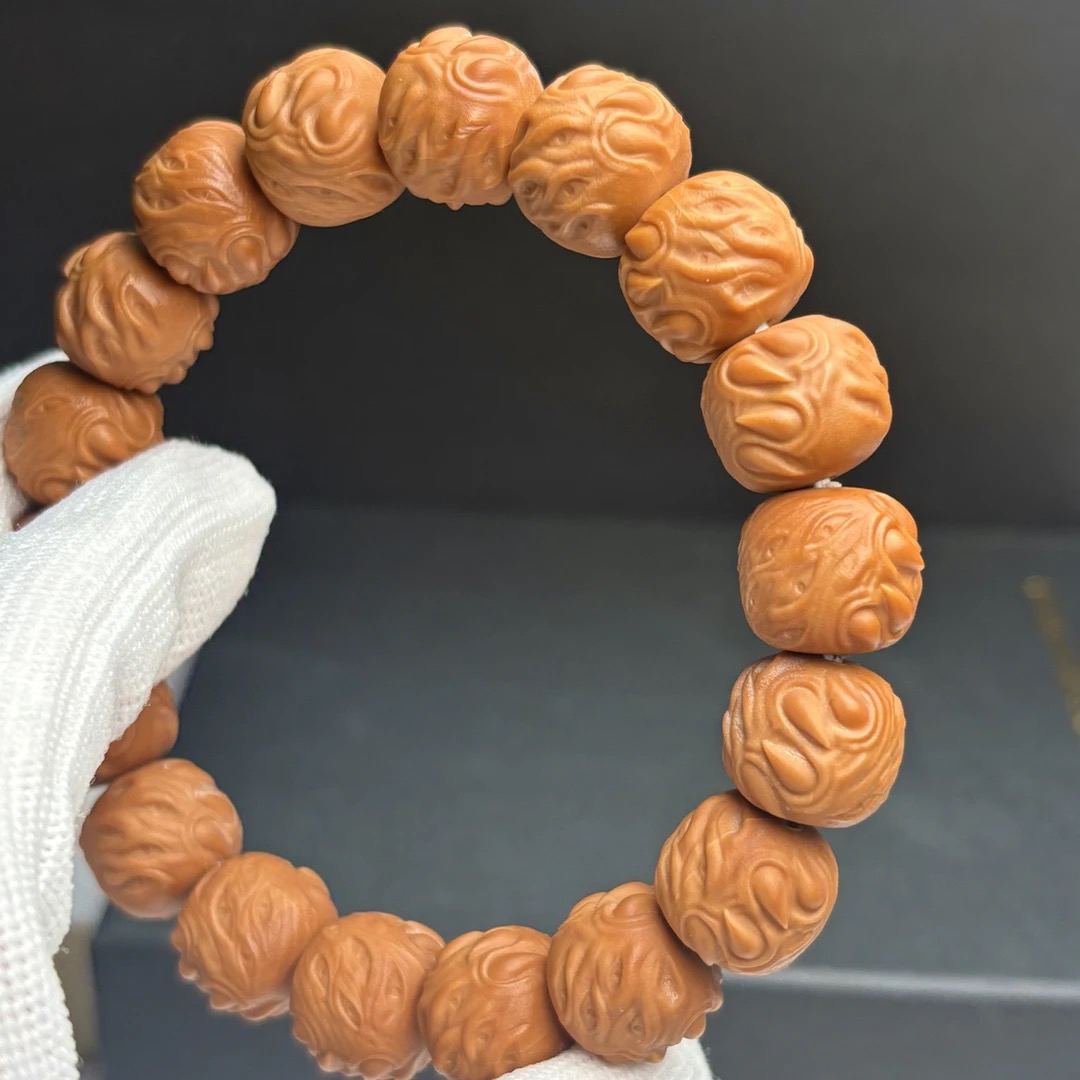 【大吞噬】精工深雕刻大吞噬猴头手串14-15mm