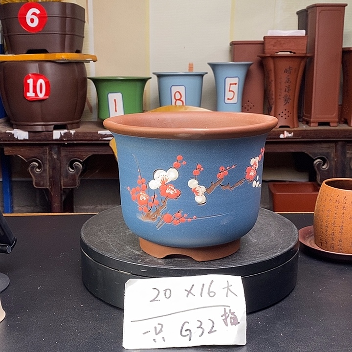 紫砂花盆货号一只G32