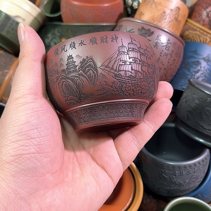 茶杯紫砂全手工紫砂主人杯