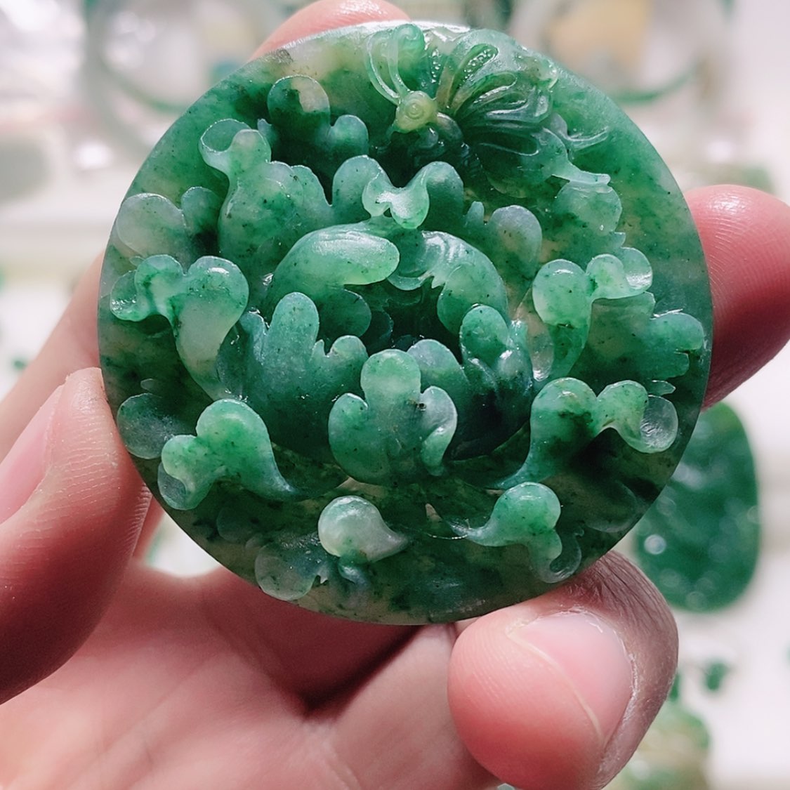 【闪购商品】未镶嵌独山玉挂件解*花