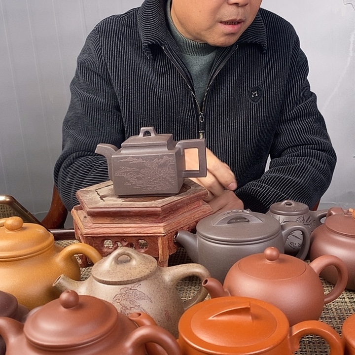 开***者茶壶紫砂宜兴紫砂壶茶壶老丁山紫砂