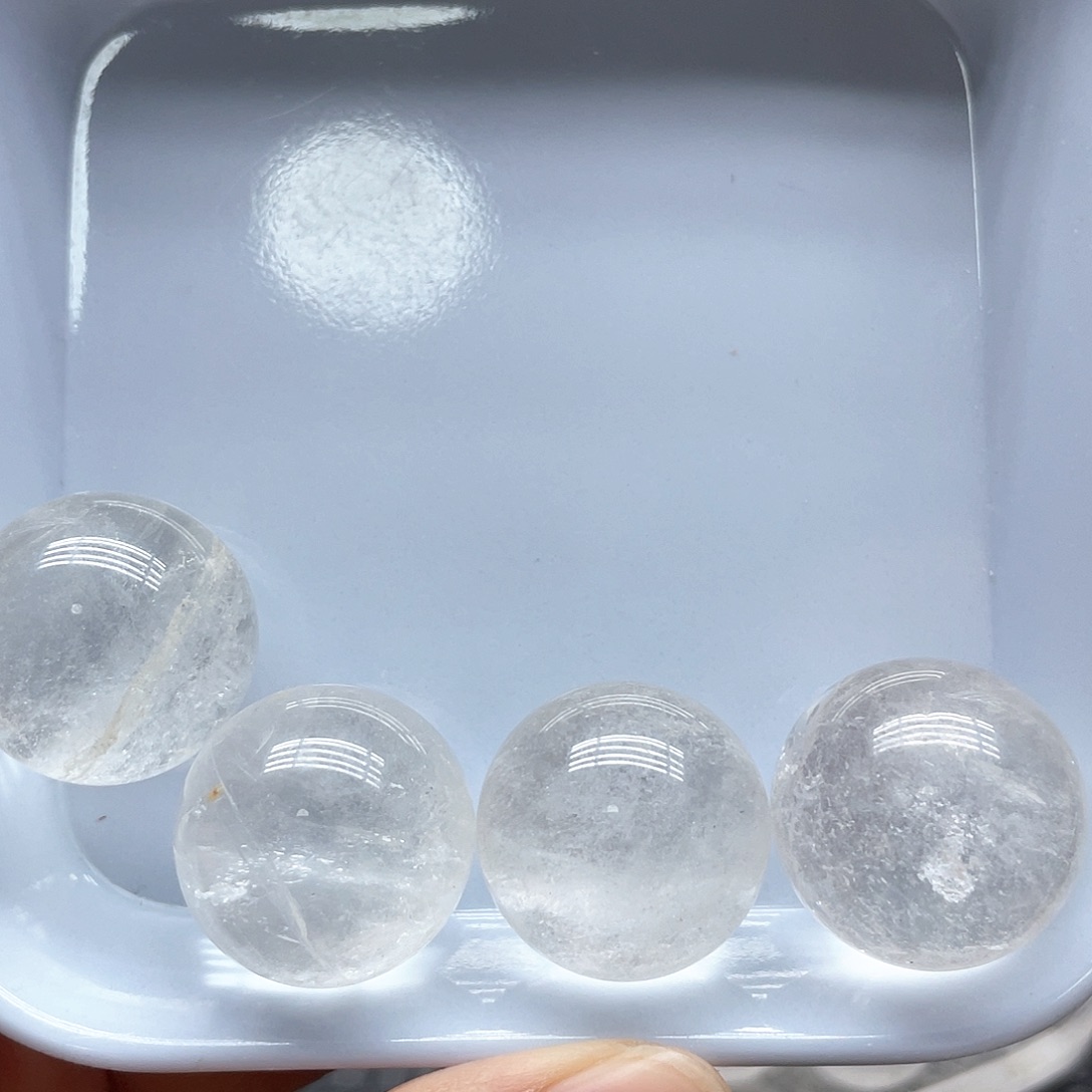 珠宝半成品水晶未镶嵌10白水晶球卡2.4mm无裂