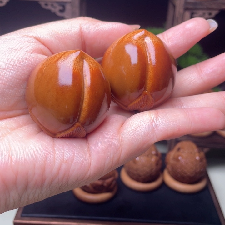 吊坠橄榄核寿桃手球3.7