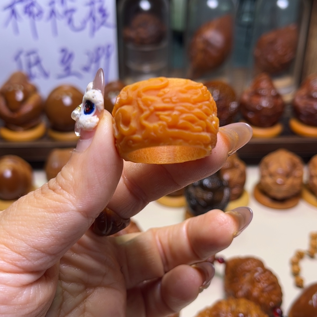 橄榄核把件锐**取盘龙扳指 二点二尺