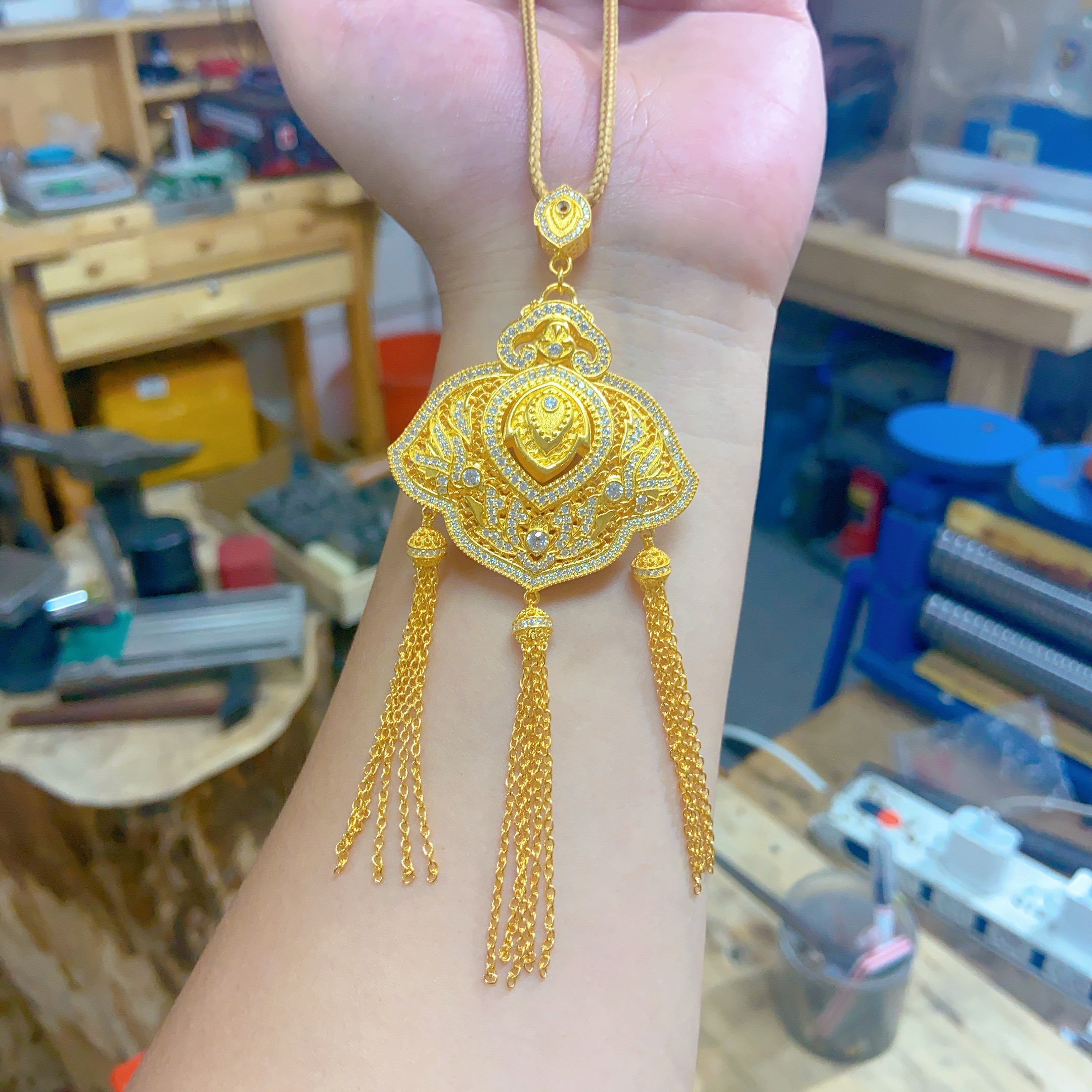 吊坠足银合成锆石 线下同款青云有信吊坠情人节精美礼物送女友