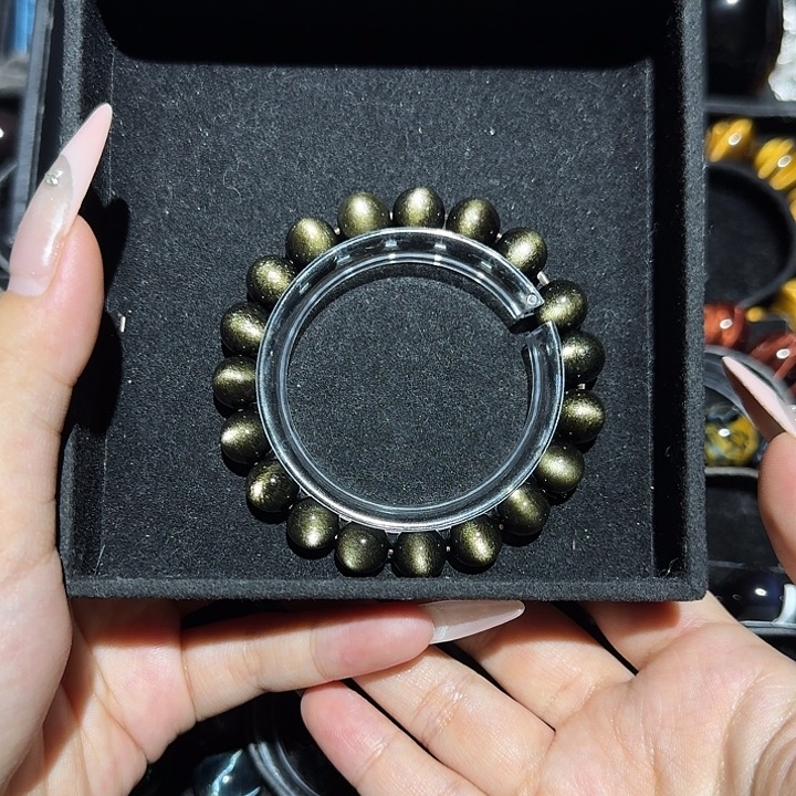 心***动黑曜岩未镶嵌手串