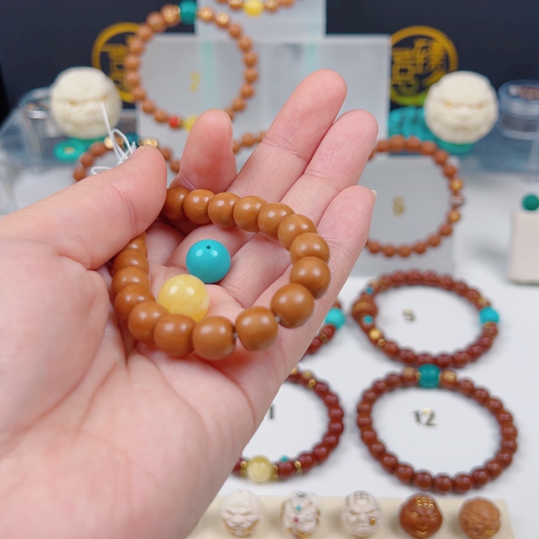 猴头核桃手串大*猫全品老型9.8mm 2标2配饰