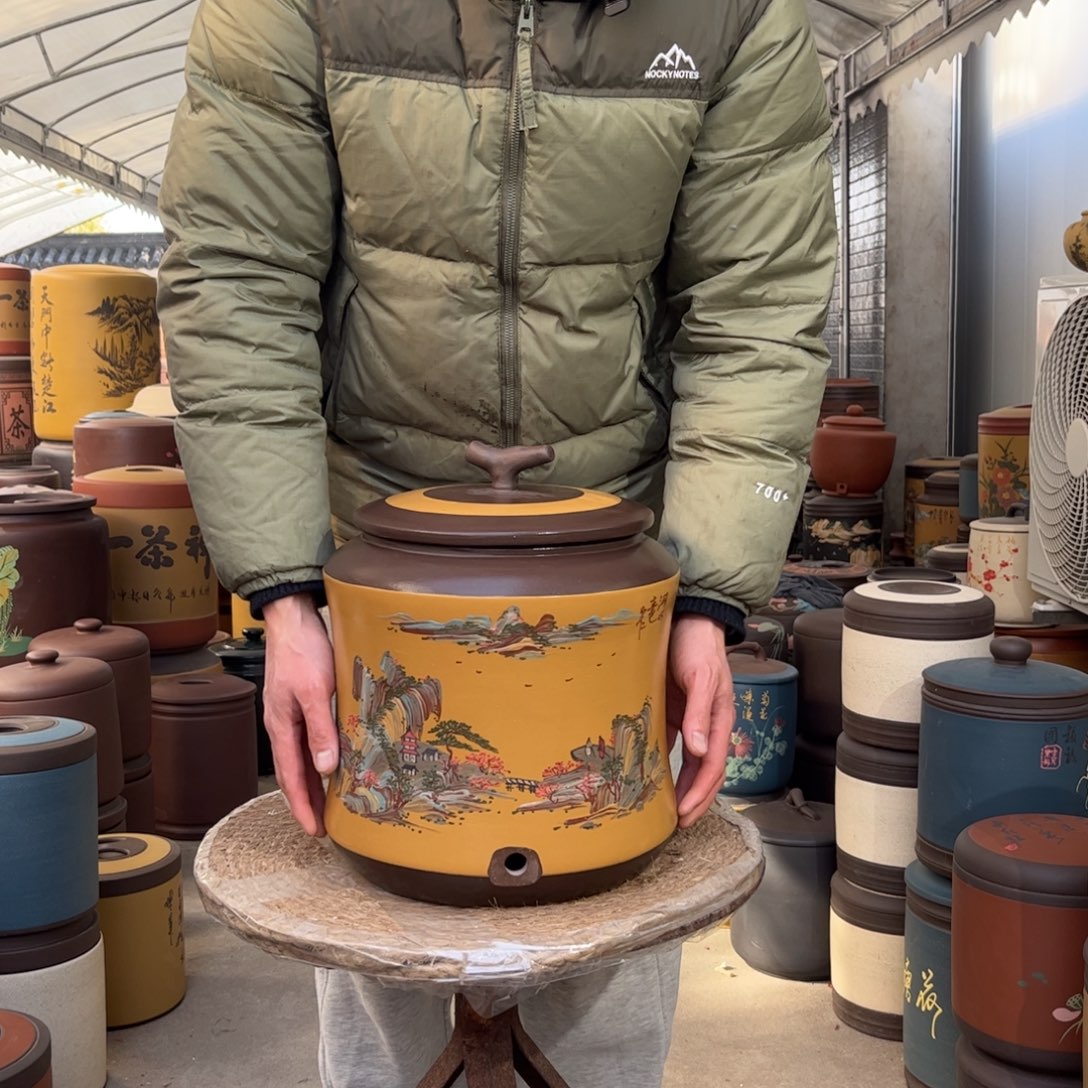 紫砂茶叶罐10龙头款