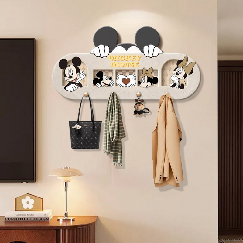 BE-009卡通米奇洞洞板入户门挂衣服多动能洞洞板玄关画捡漏1