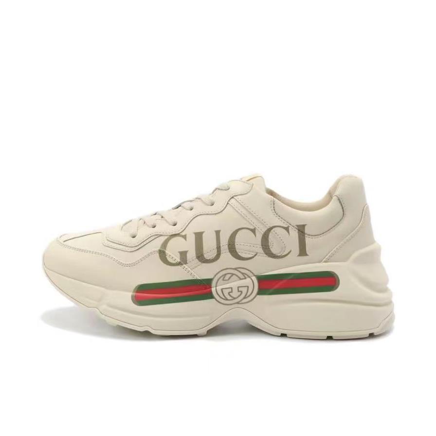 99新GUCCI古驰 Rhyton 复古Logo标识 减震防滑耐磨 低帮 老爹鞋