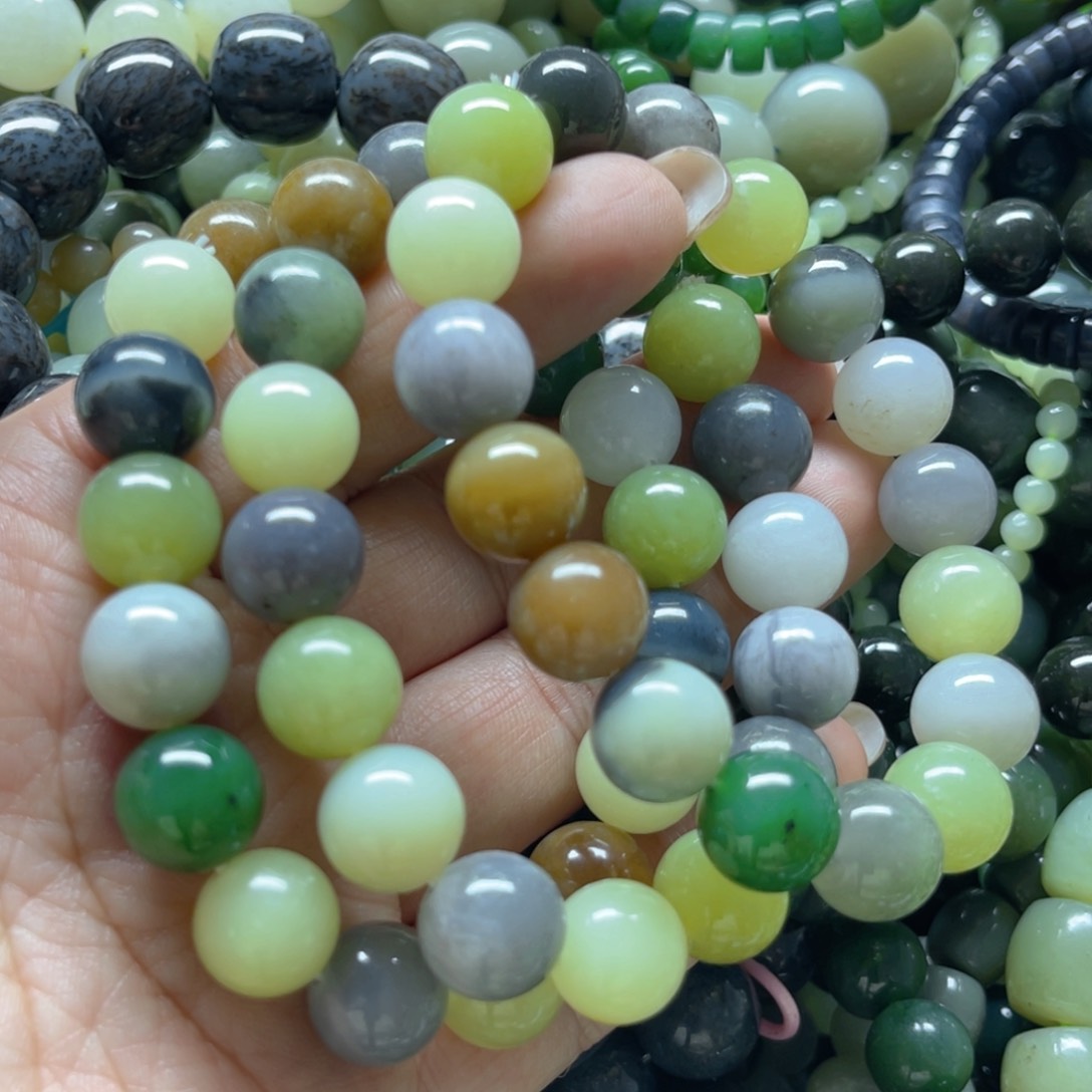 和田玉手链未镶嵌多样性，拍一发一