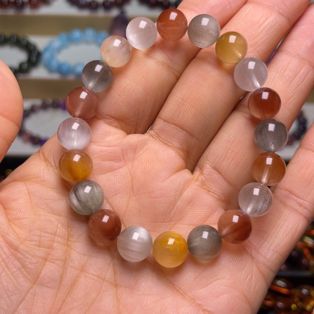 水晶手链未镶嵌兔毛