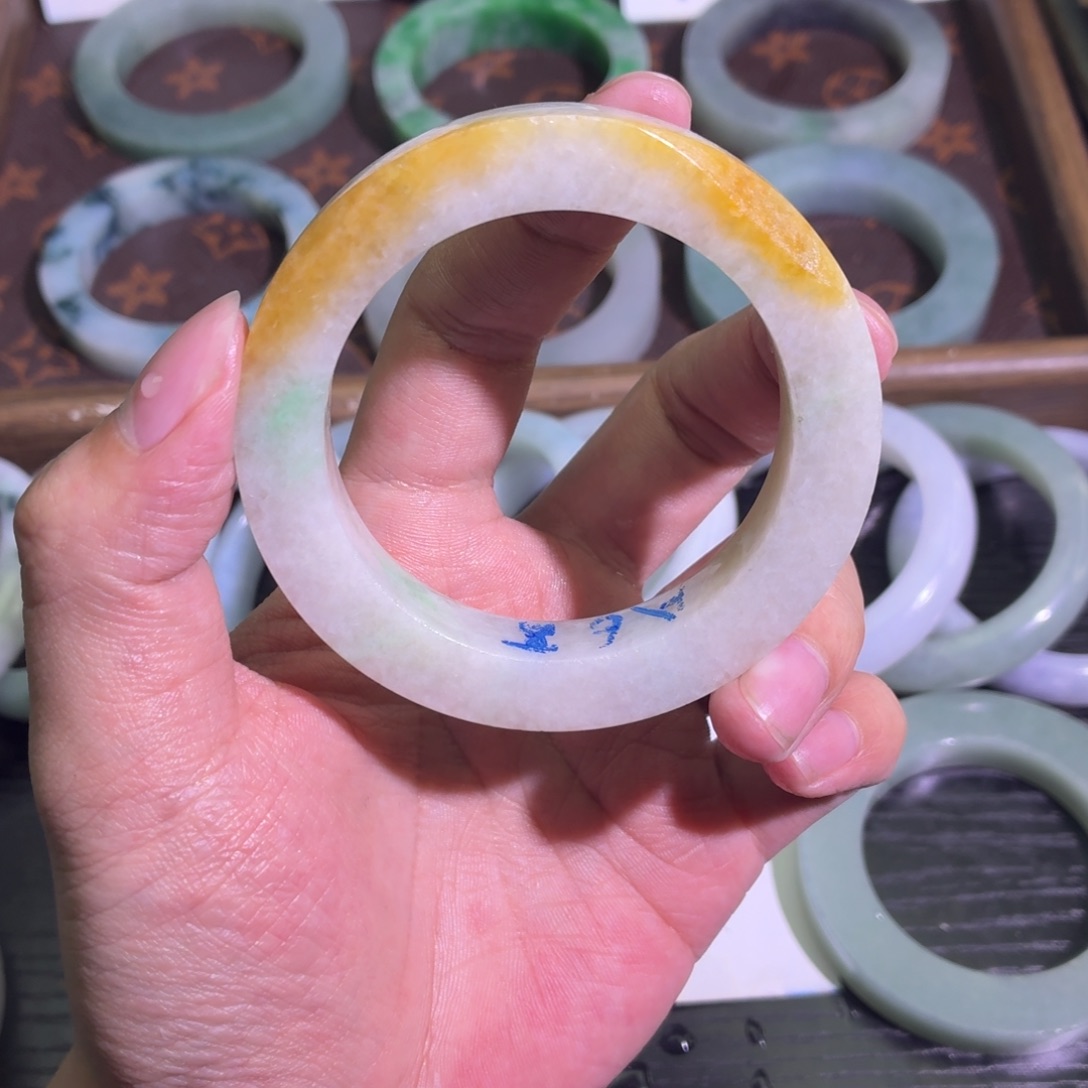 定制翡翠未镶嵌天然纹理随机，追求完美者慎拍