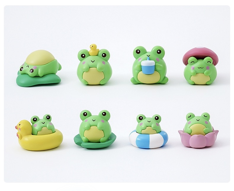 Diy桌面玩具 手工diy 树脂小配件 可爱青蛙小萌粒
