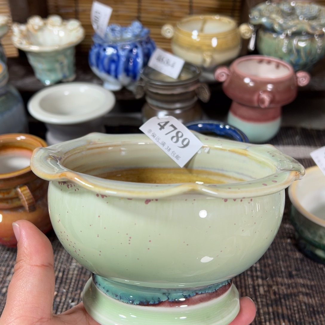 红陶口11高8 景德镇手工花盆