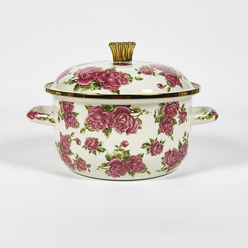 珐琅瓷搪瓷蒸锅家用汤锅炖锅