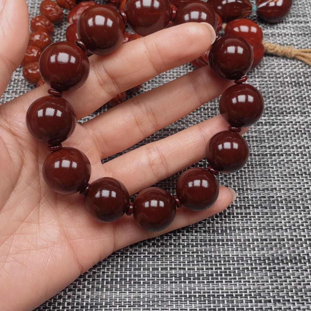 手串/手链橄榄核黑**动光柱20