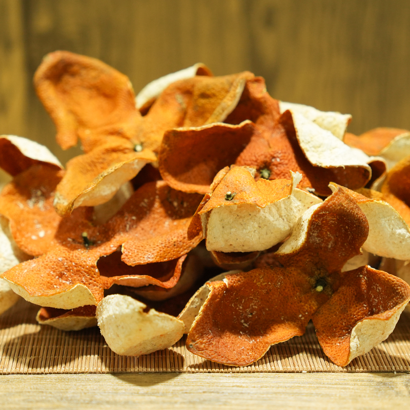 2024梅江原枝柑大红皮 君君茶叶 新会陈皮干仓存储