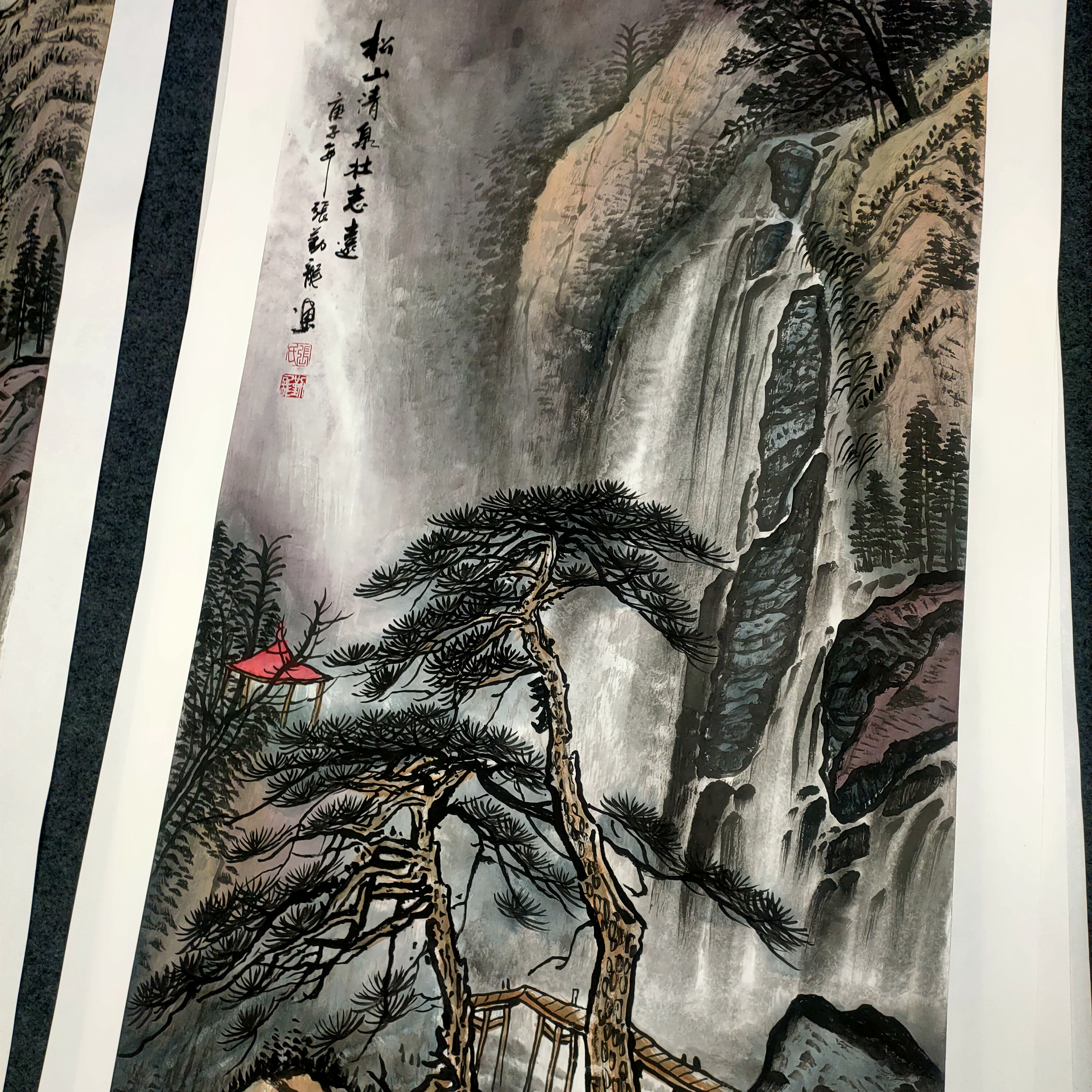 张勤龙100*50山水图