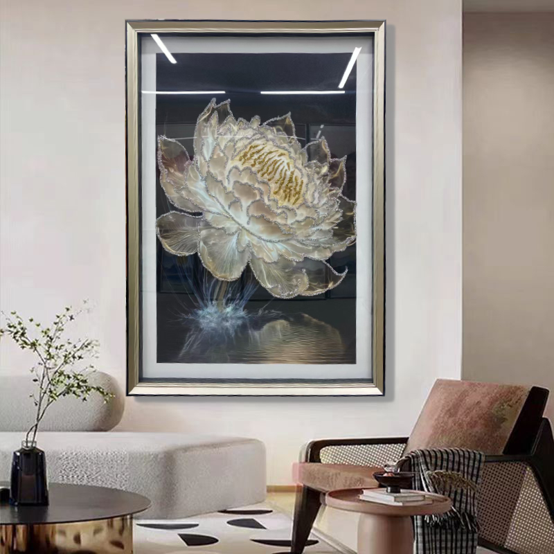 【光影睡莲】挂画可用于入户玄关餐厅卧室床头走廊过道装饰画