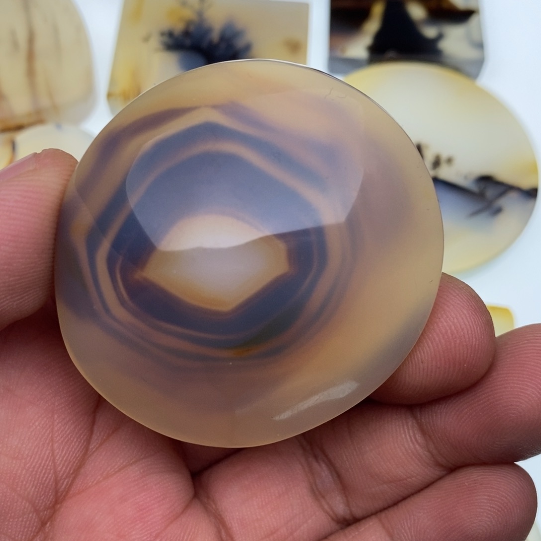 玛瑙/玉髓牌子足银镀金镶嵌