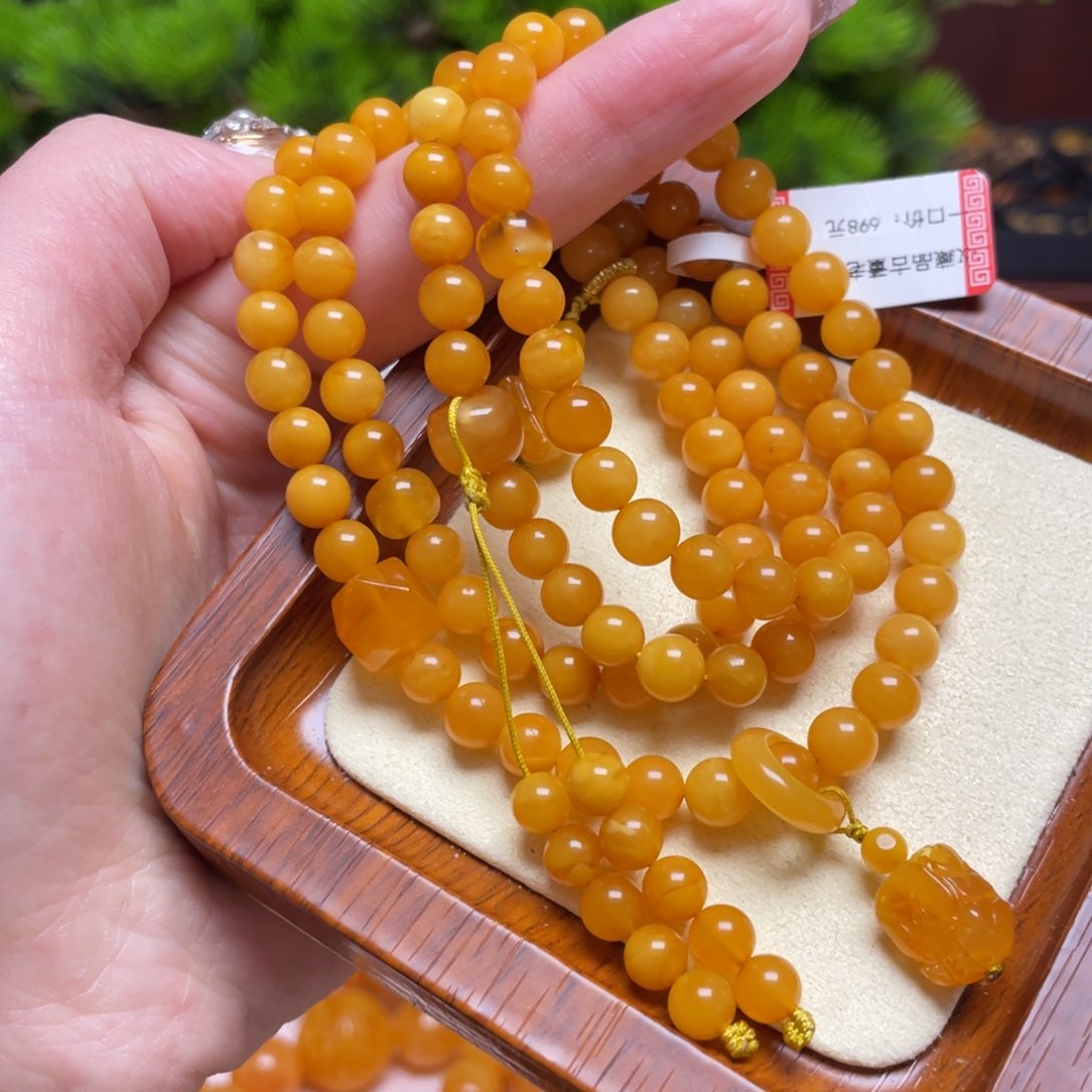 蜜蜡颈饰未镶嵌项链