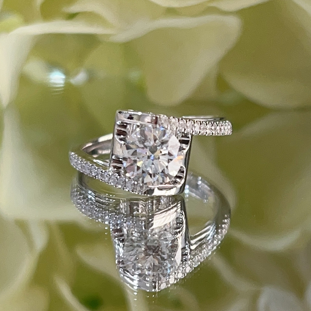 特价一克拉钻石戒指 H色SI 天然钻石