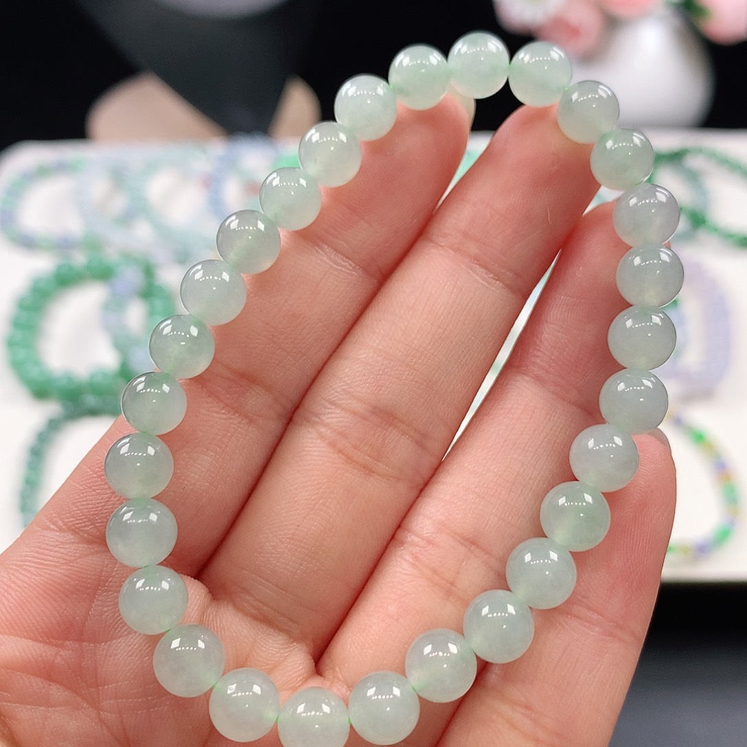 翡翠未镶嵌手链6.9mm