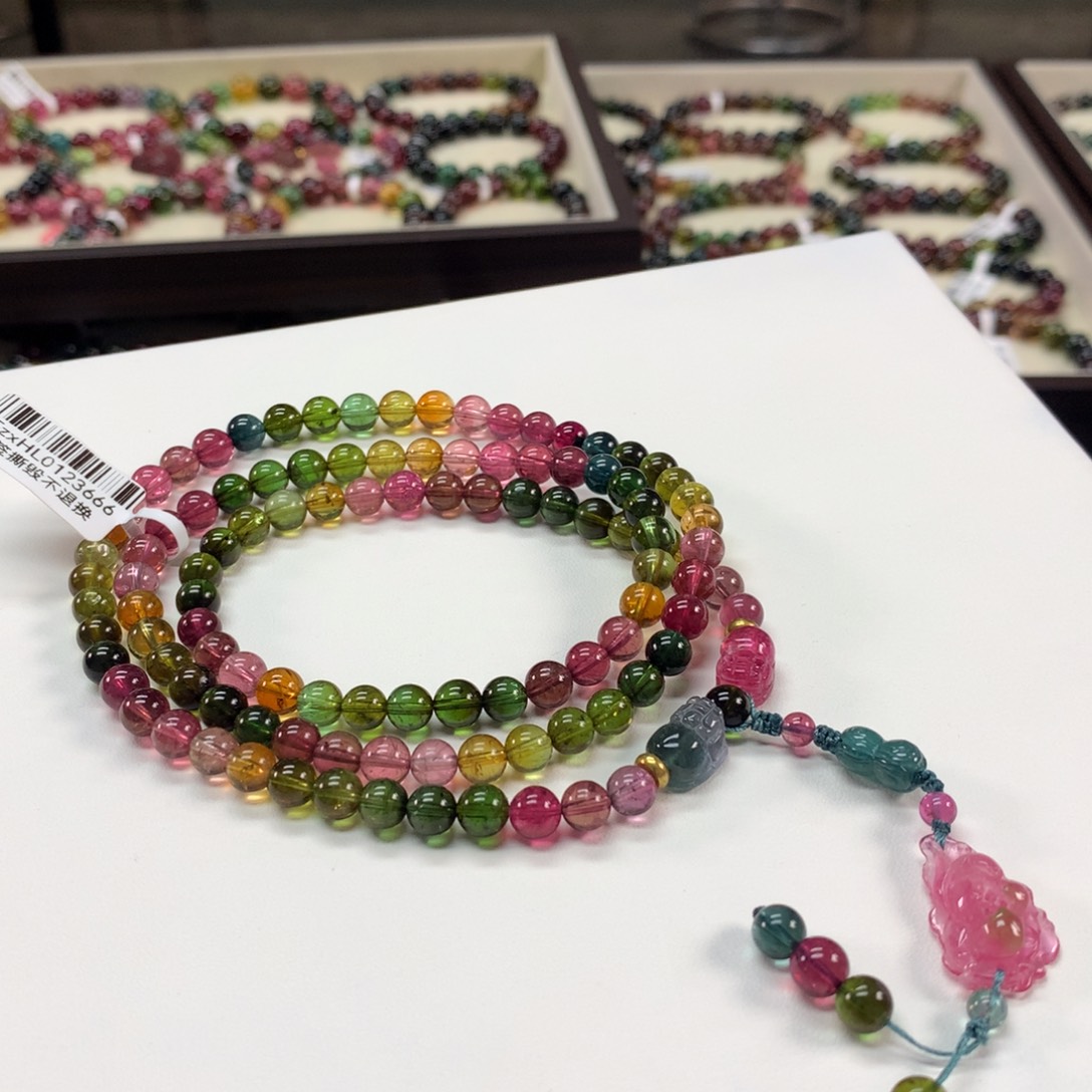 碧玺手链未镶嵌6毫米左右