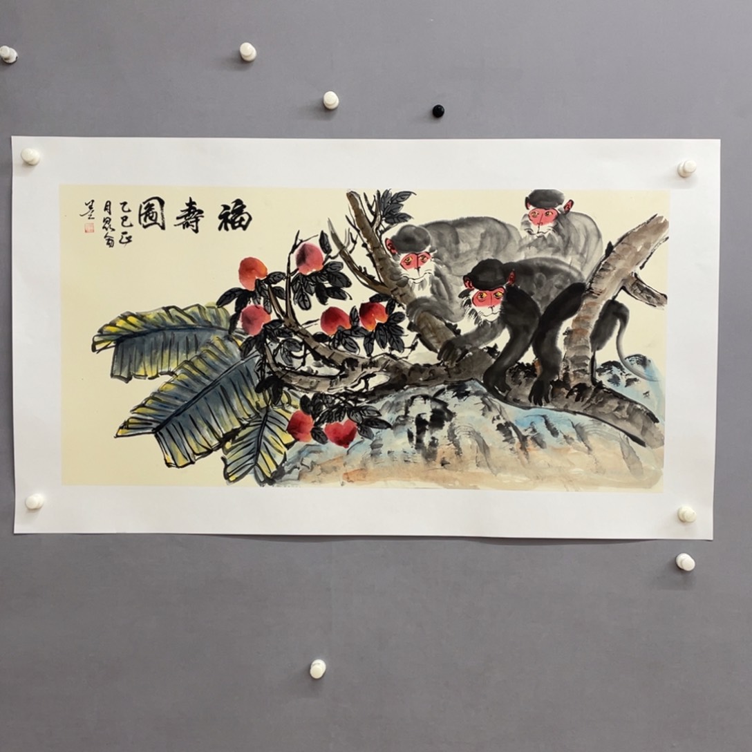 国画艺术家真人手绘