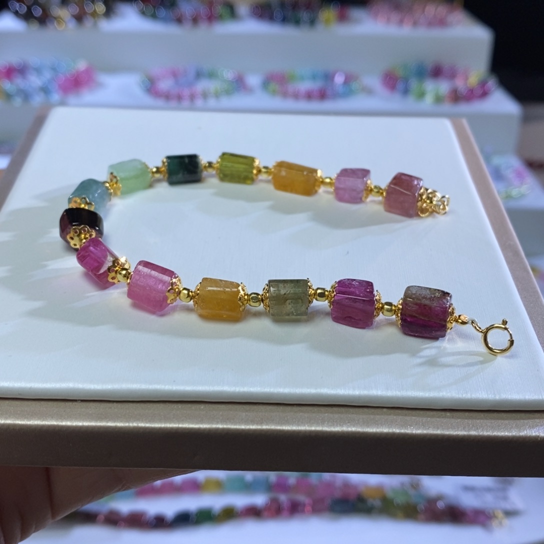 碧玺手链未镶嵌h*y方糖