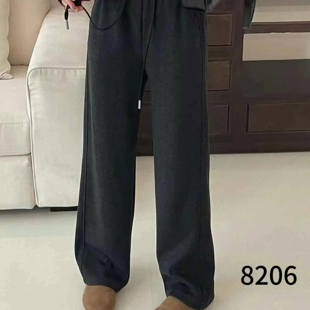 休闲百搭显瘦直筒阔腿女裤舒适垂感休闲裤