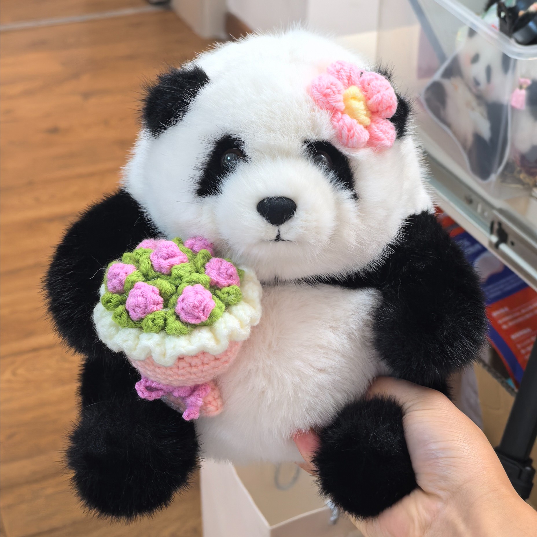 【花花五岁生日系列公仔】20cm花花公仔腮红花花公仔装扮挂件