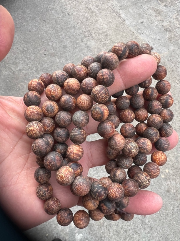 天花板级印贡大彩龙火焰纹1.0*108颗粗抛