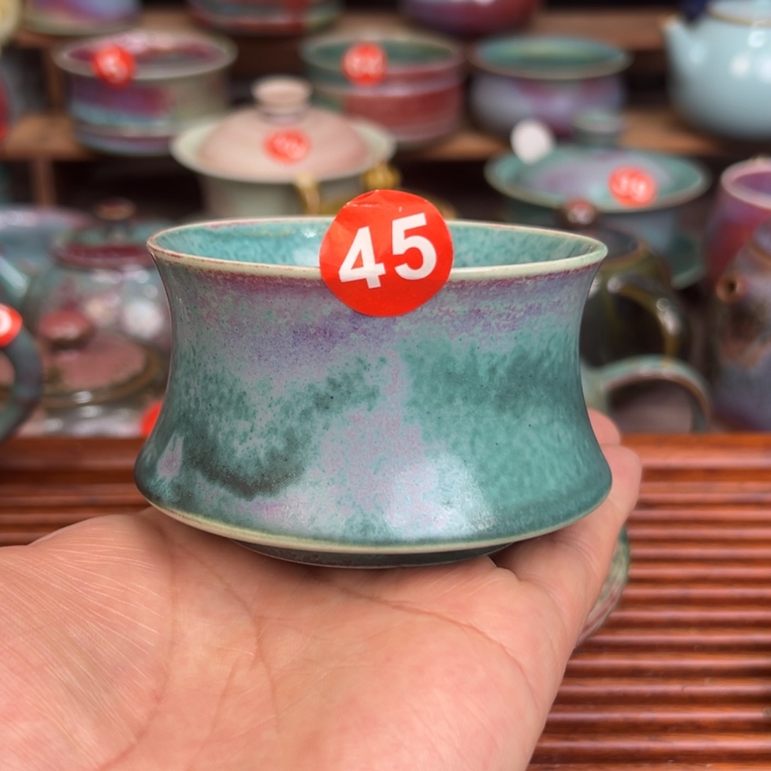 手工制作钧窑茶器