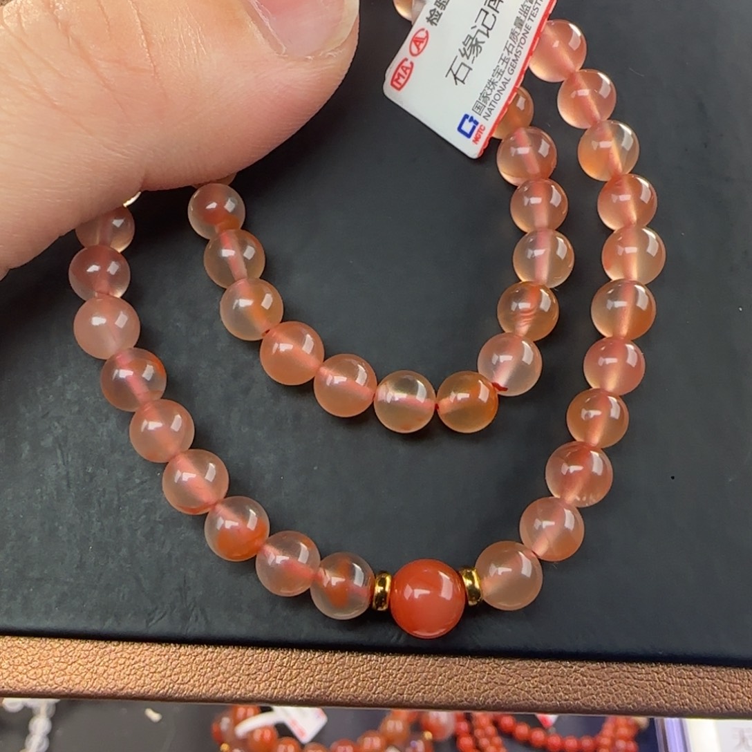 南红玛瑙未镶嵌手链
