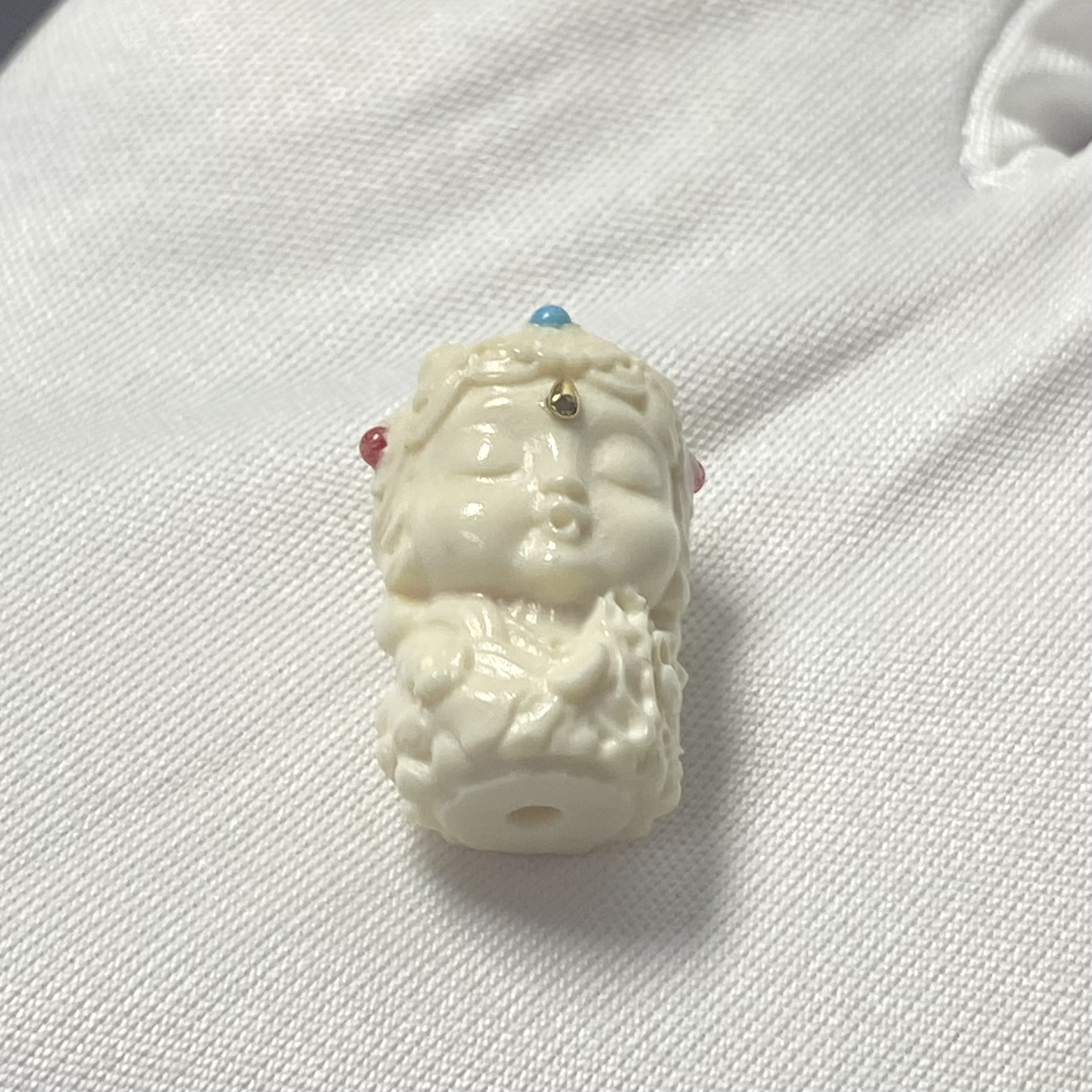 【亿轩珠宝】猛犸牙度母顶珠