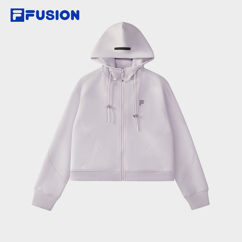 FILA斐乐【修身显瘦】秋季运动潮流舒适针织连帽外套T11W535501F