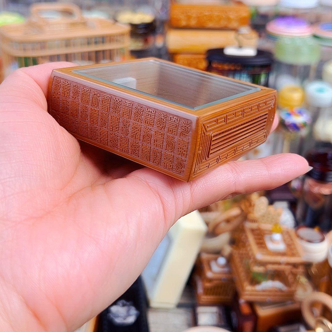 竹百寿图竹蛉金钟盒➕黄金钟