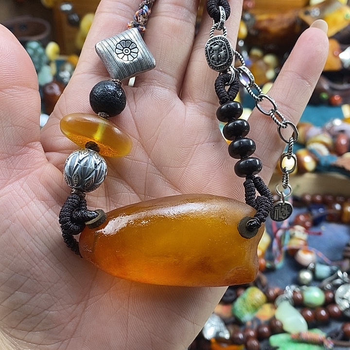 蜜蜡未镶嵌项链项链