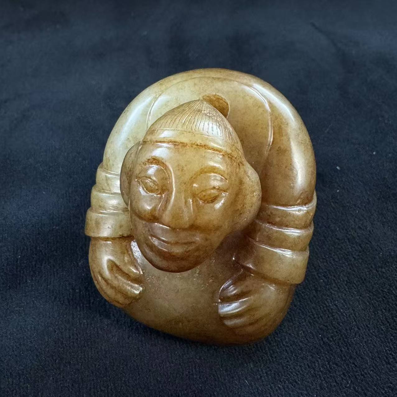 10MM50 明 和田玉遇贵人摆件