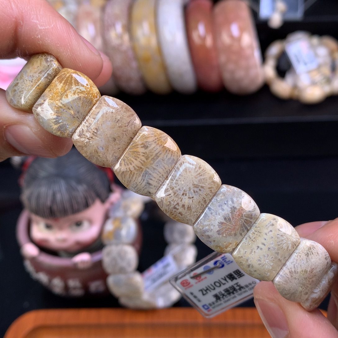 硅化珊瑚（珊瑚玉）未镶嵌颈饰13号全满大花