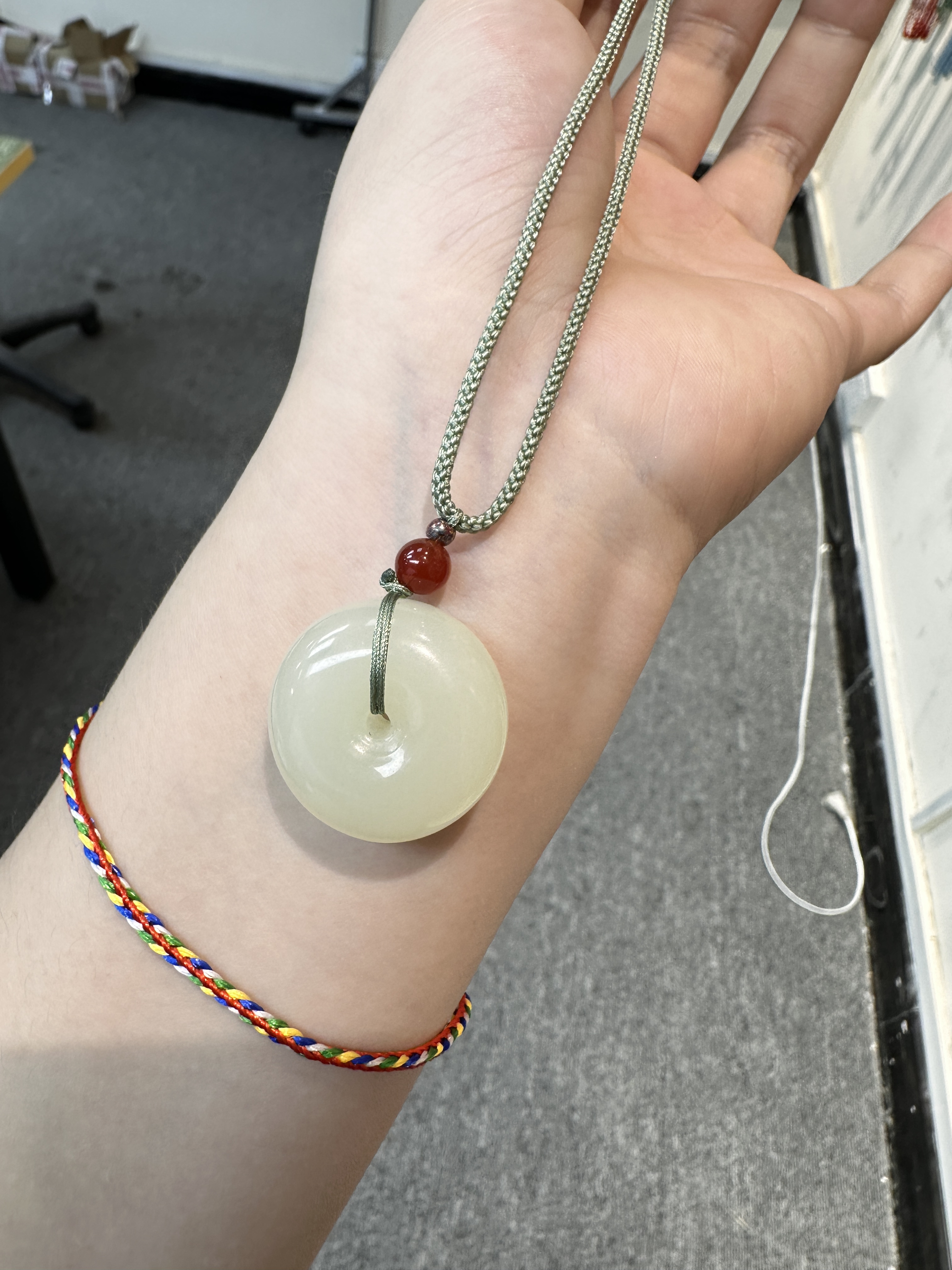 新疆蜂蜜水平安扣吊坠