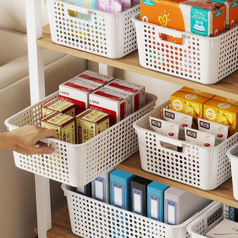 【到手3个】 零食收纳玩具神器家用收纳盒塑料桌面篮子储物篮杂物